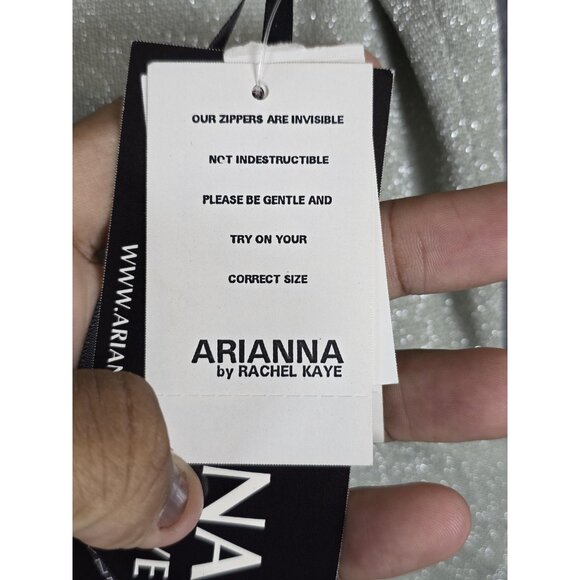 Arianna Rachel Kaye Dress Womens 8 2 Piece Set Maxi Floral Embroidered Made USA - Picture 2 of 9